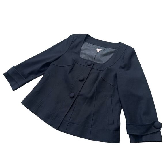 Halogen Retro Style Black Swing Blazer Jacket Size Medium - Picture 4 of 12